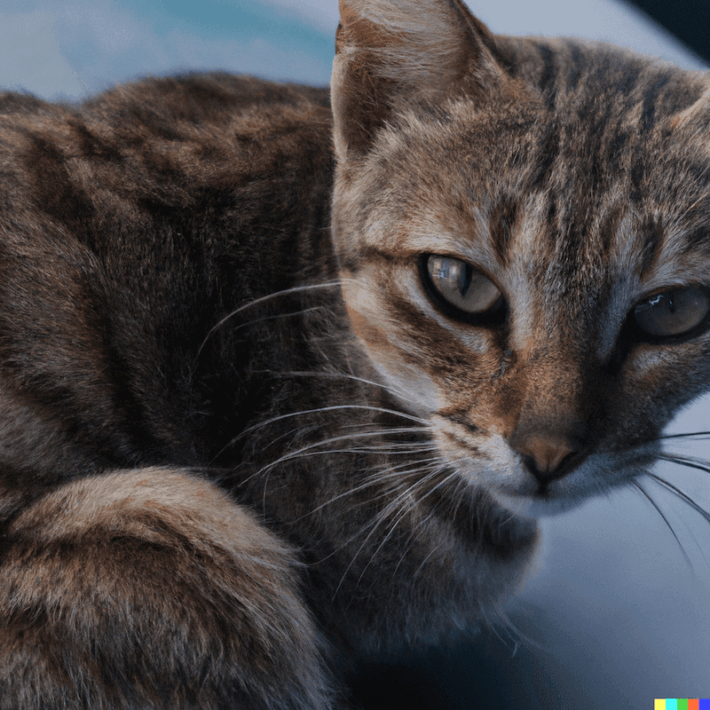 An ultra-realistic cat with beautiful expressive eyes, closeup, wide cinematic shot.