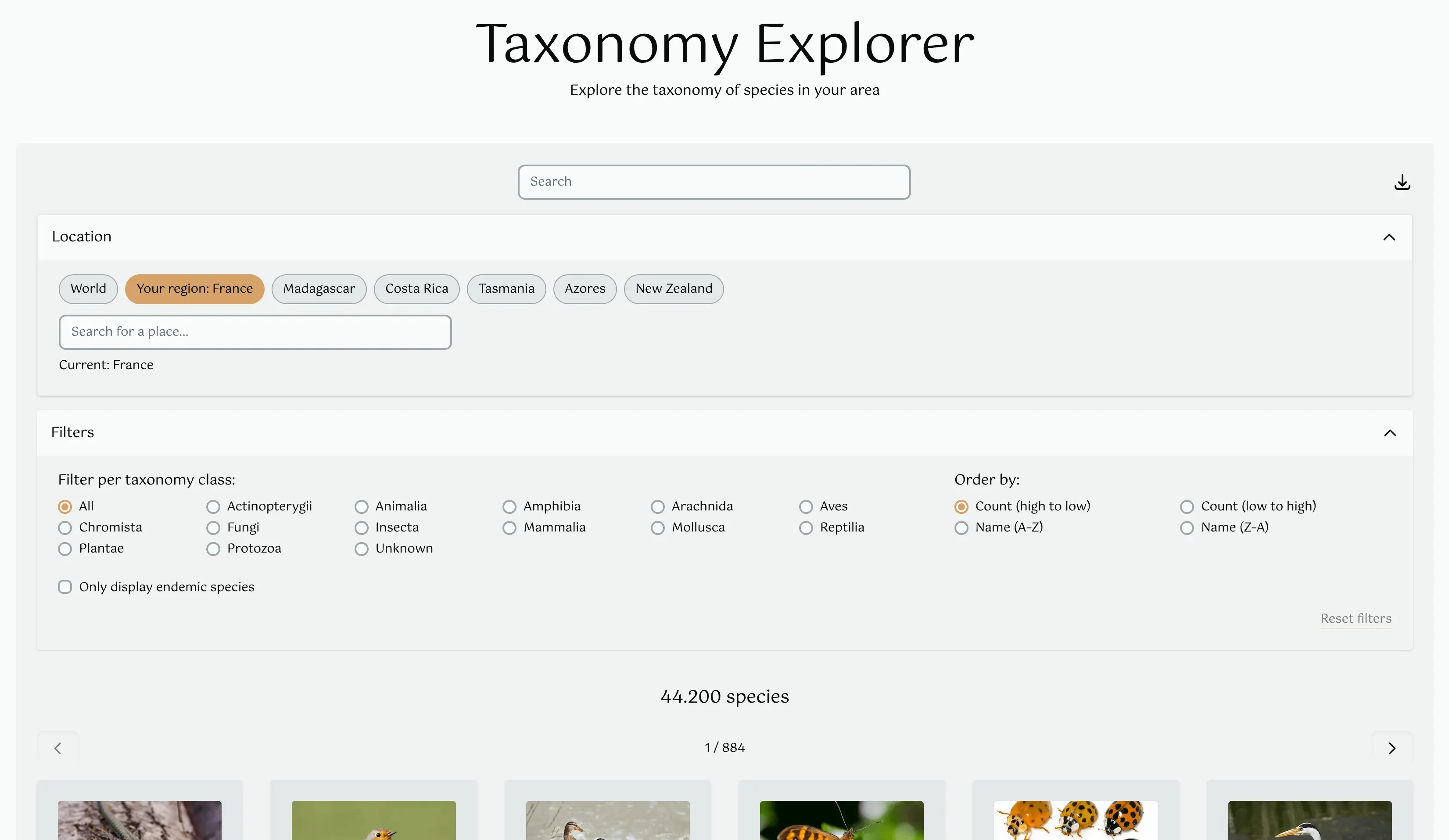 Taxonomy Explorer – 01